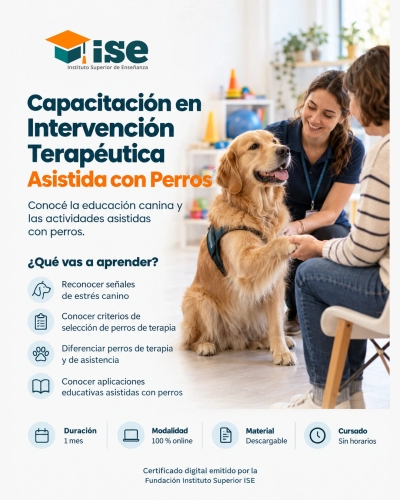 Capacitación en Intervención Terapéutica Asistida con Perros