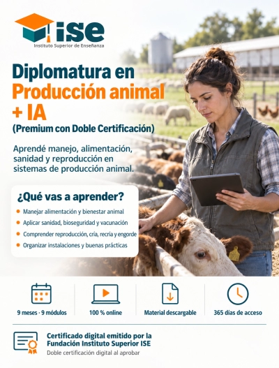 Diplomatura en Producción animal + IA (Premium con Doble Certificación)