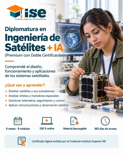 Diplomatura en Ingeniería de Satélites + IA (Premium con Doble Certificación)
