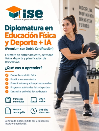 Diplomatura en Educación Física y Deporte + IA (Premium con Doble Certificación)