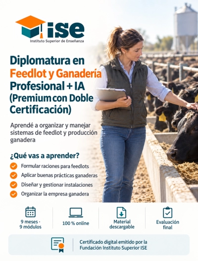 Diplomatura en Feedlot y Ganadería Profesional + IA (Premium con Doble Certificación)