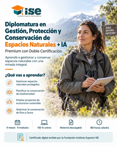 Diplomatura en Gestión, Protección y Conservación de Espacios Naturales + IA (Premium con Doble Certificación)