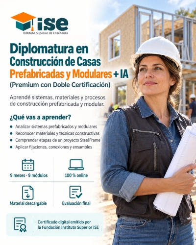 Diplomatura en Construcción de Casas Prefabricadas y Modulares + IA (Premium con Doble Certificación)