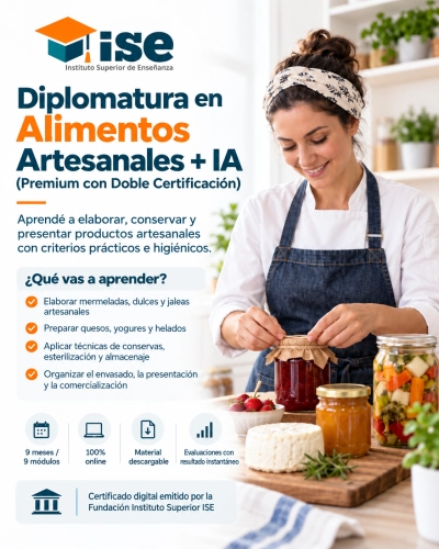 Diplomatura en Producción de Alimentos Artesanales + IA (Premium con Doble Certificación)