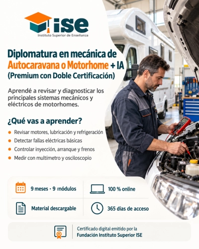 Diplomatura en Mecánica de Autocaravana o Motorhome + IA (Premium con Doble Certificación)