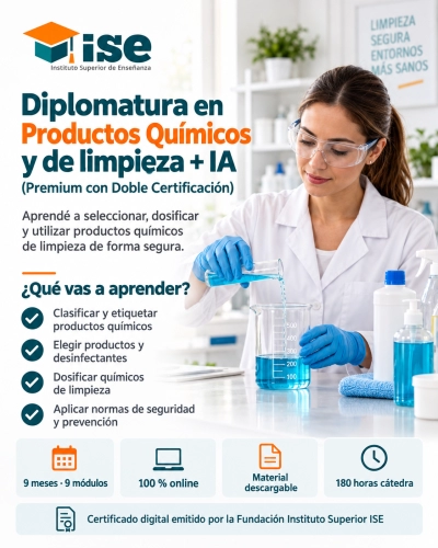 Diplomatura en Productos Químicos y de limpieza + IA (Premium con Doble Certificación)