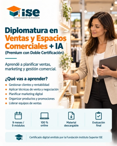 Diplomatura en Ventas y Espacios Comerciales + IA (Premium con Doble Certificación)