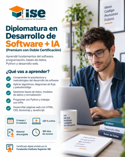 Diplomatura en Desarrollo de Software + IA (Premium con Doble Certificación)