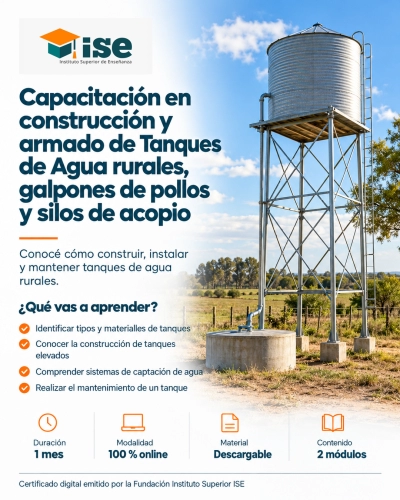 Capacitación en construcción y armado de Tanques de Agua rurales, galpones de pollos y silos de acopio