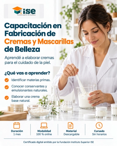 Capacitación en Fabricación de Cremas y Mascarillas de Belleza