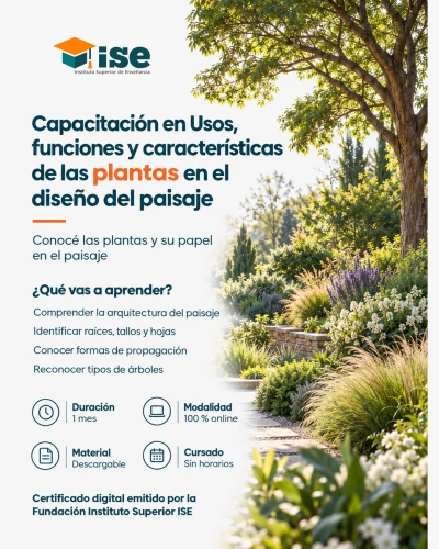 Capacitación en Usos, funciones y características de las plantas en el diseño del paisaje