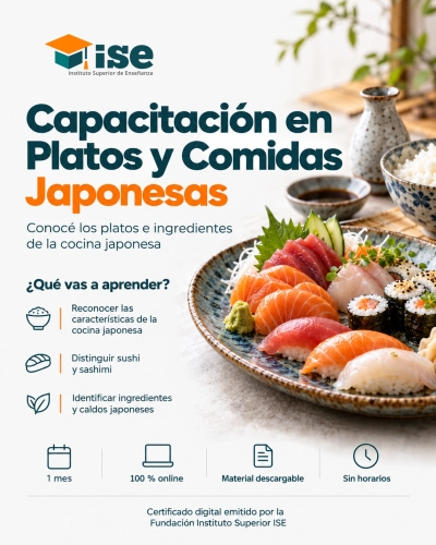 Capacitación en Platos y Comidas Japonesas