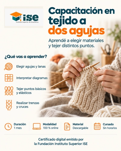 Capacitación en tejido a dos agujas