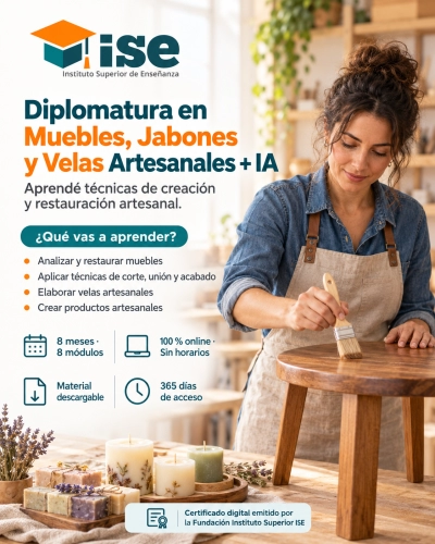 Diplomatura en Muebles, Jabones y Velas Artesanales + IA
