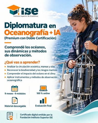 Diplomatura en Oceanografía + IA (Premium con Doble Certificación)