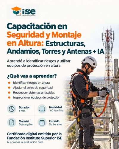 Capacitación en Seguridad y Montaje en Altura: Estructuras, Andamios, Torres y Antenas + IA