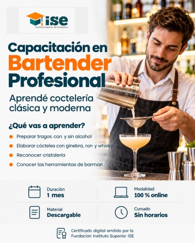 Capacitación en Bartender Profesional