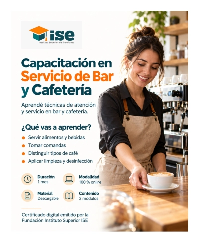 Capacitación en Servicio de Bar y Cafetería