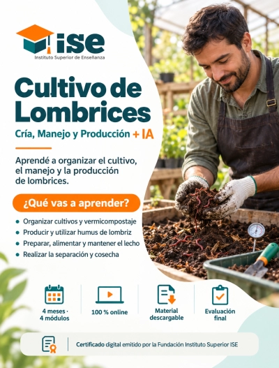 Cultivo de Lombrices Cría, Manejo y Producción + IA
